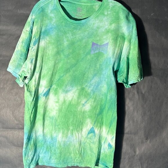 Element Skateboards Y2k 90s Green Tie Dye Shirt Size Extra Large Kelly Tied Dye - Picture 1 of 6